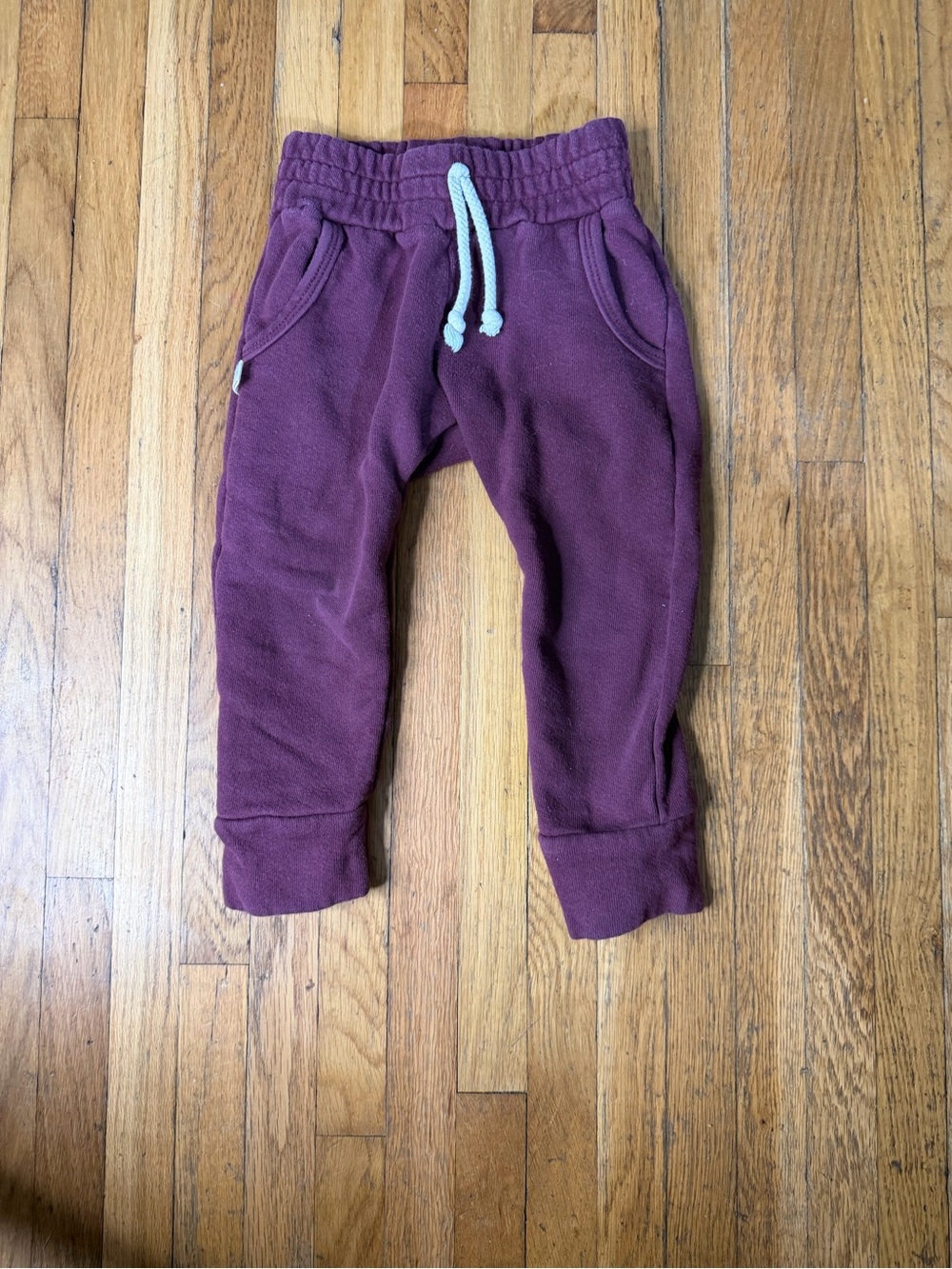 Childhoods 2T Burgundy Jogger Pants with Drawstring